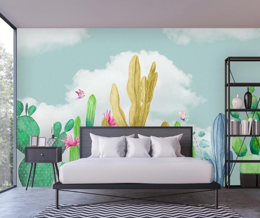 3D Healthy And Vigorous Cacti 1895 Wall Murals