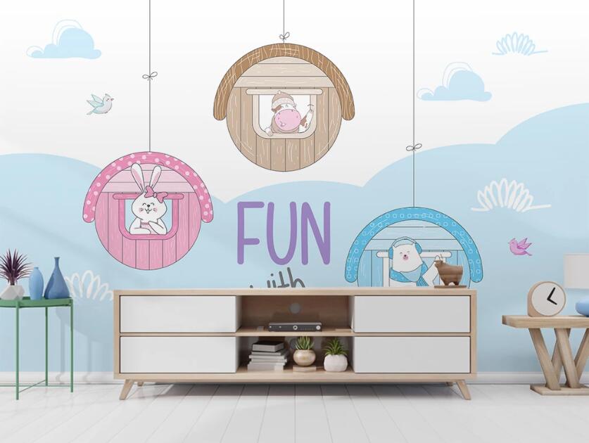 3D Fun With Friends 2313 Wall Murals