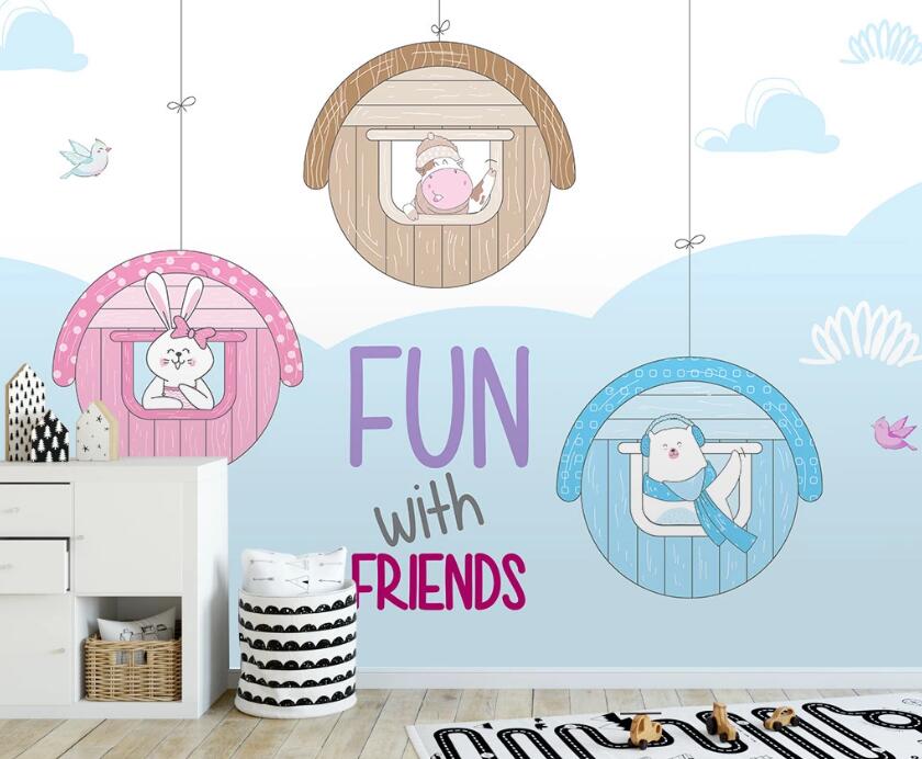 3D Fun With Friends 2313 Wall Murals
