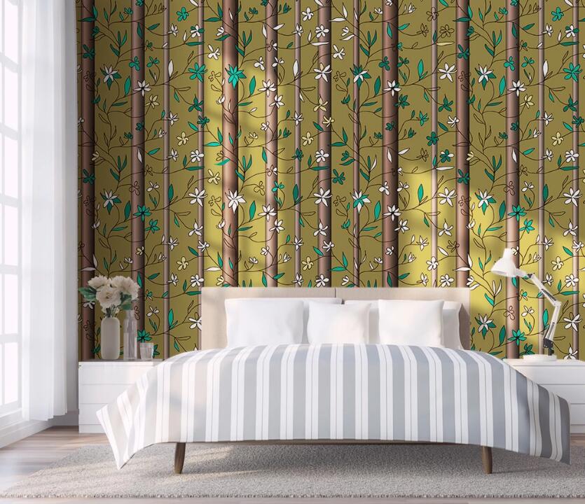 3D Green Leaf Vine Entwined 2308 Wall Murals