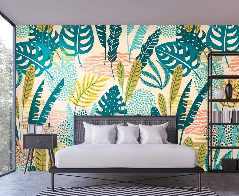 3D Aggregation Of Different Leaves 2305 Wall Murals