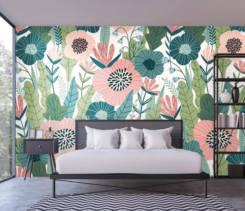 3D Vigorously Blooming Plants And Flowers 2294 Wall Murals