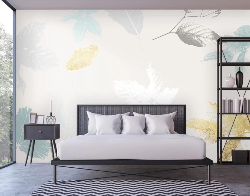 3D Faintly Elegant Leaves 2232 Wall Murals