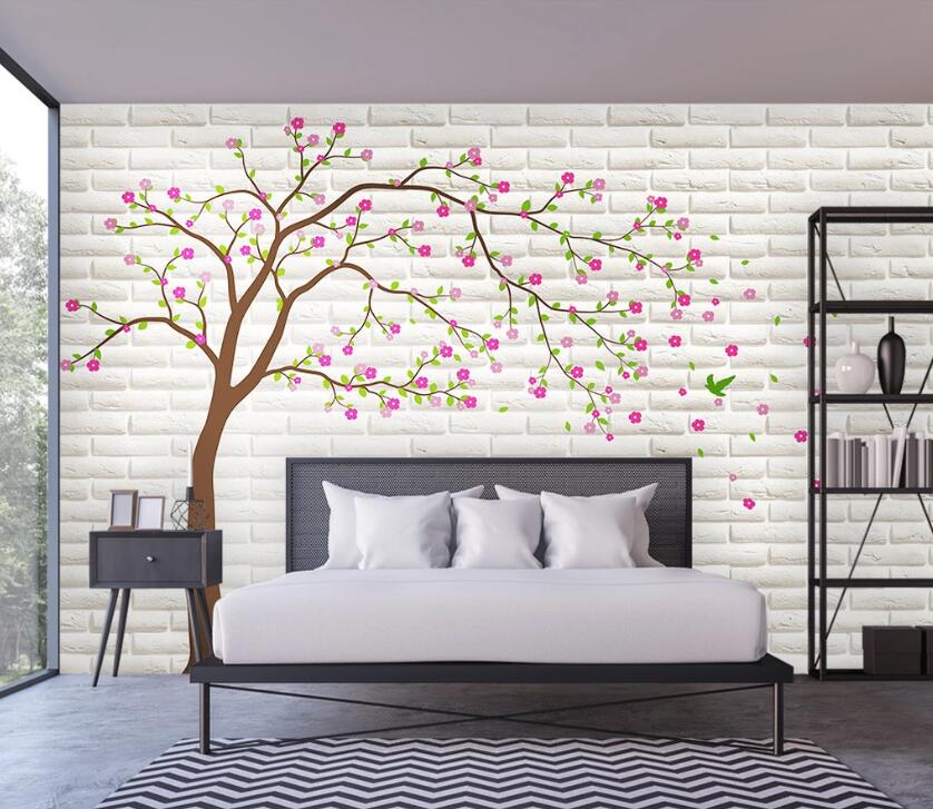 3D Two Deer Under The Tree 2225 Wall Murals