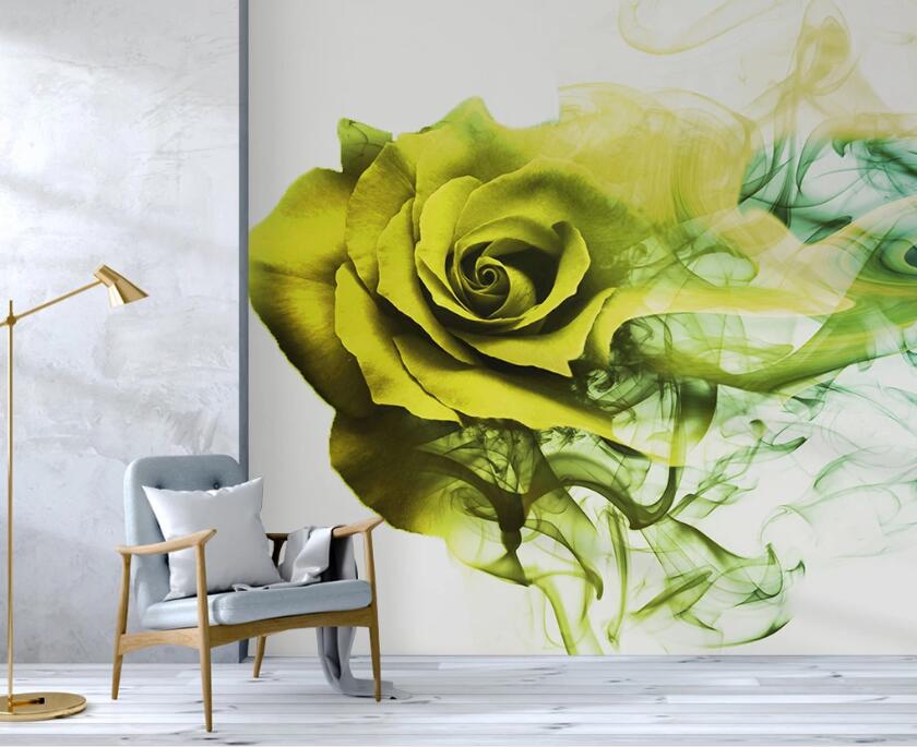 3D Scattering Of Rich Yellow Roses 2176 Wall Murals