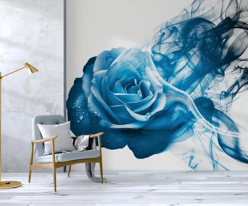 3D Rich Blue Scattered 2175 Wall Murals