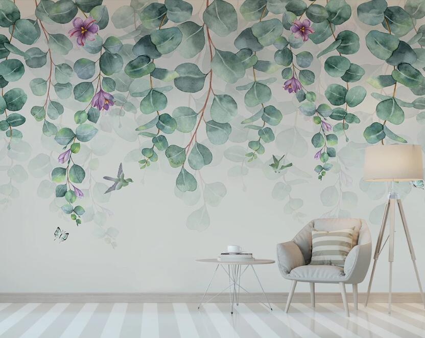 3D Lilac Flowers 2170 Wall Murals