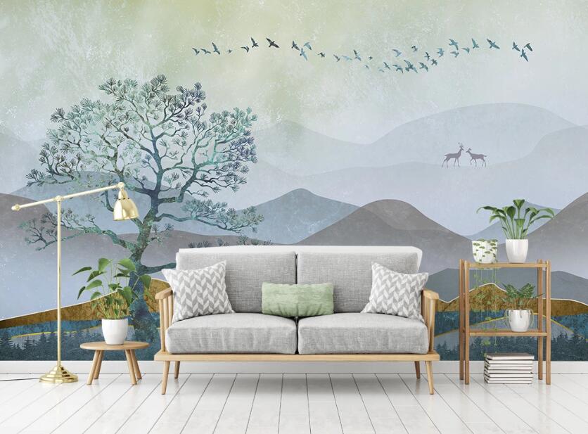 3D Quaint And Quiet Mountains 2158 Wall Murals