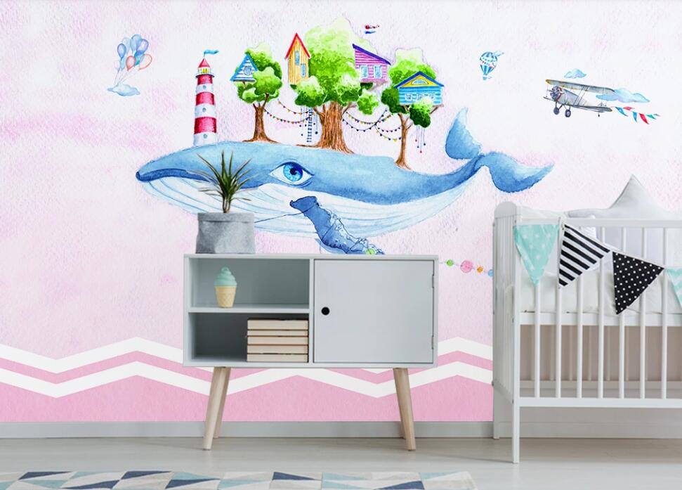 3D Fairy Tale Of Whale 2157 Wall Murals