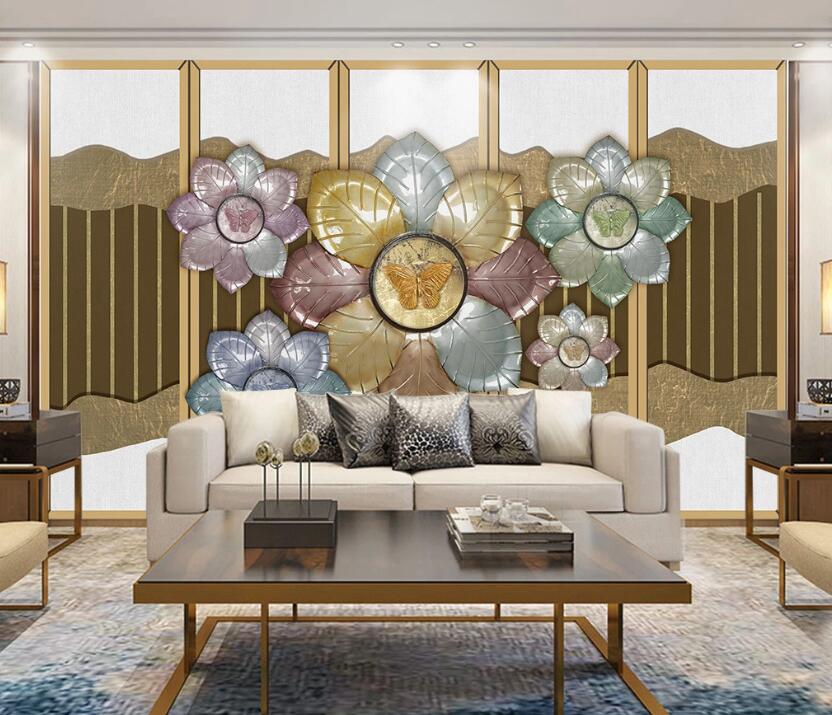 3D Colorful Shiny Flowers 2147 Wall Murals