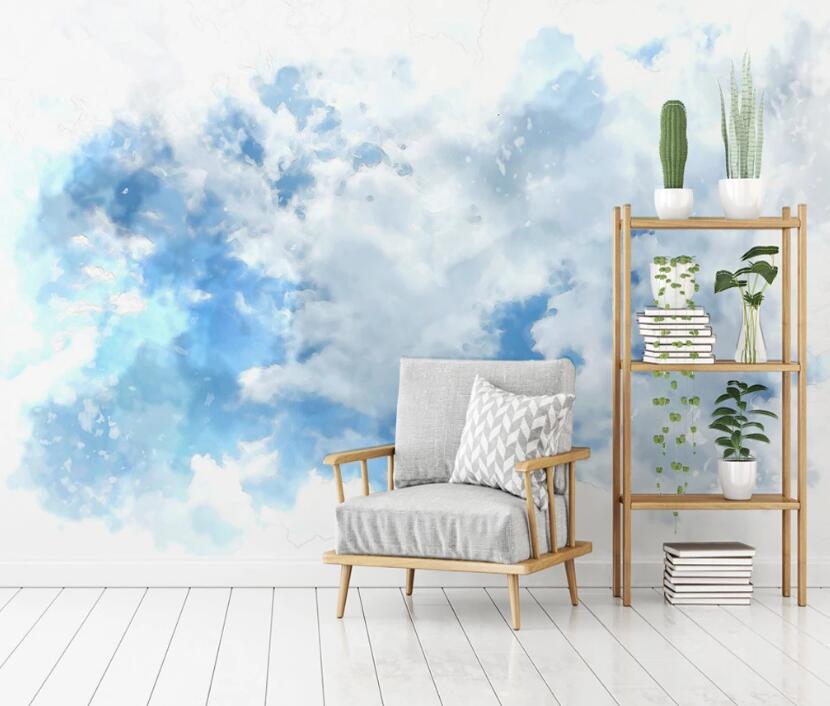 3D Blue Ink Tumbling Smudge 2140 Wall Murals