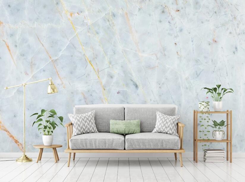 3D Light Blue Faint Marble 2109 Wall Murals