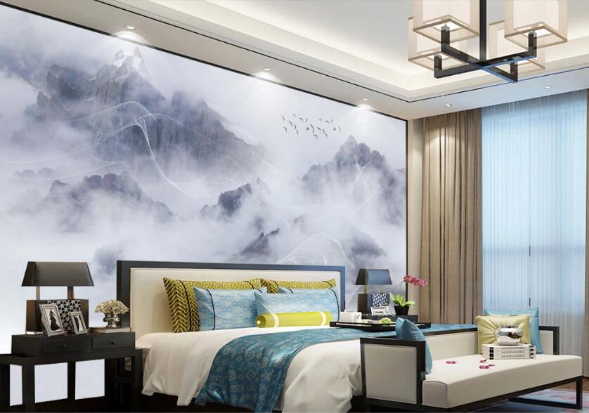 3D Wrapping Wet Clouds 2061 Wall Murals