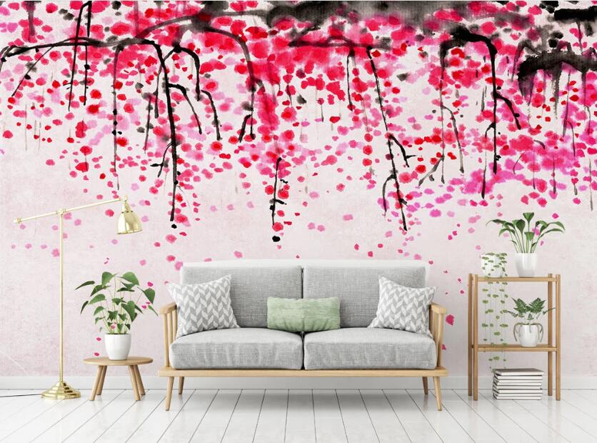 3D Red Smudge Embellishment 2060 Wall Murals
