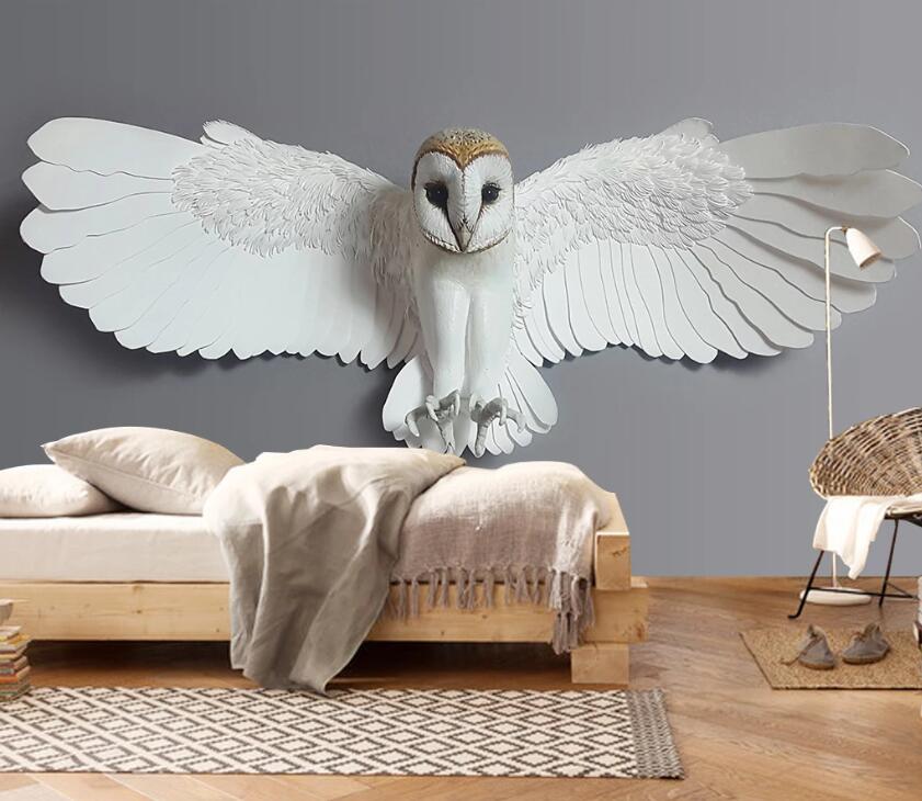 3D Strange White Bird 2044 Wall Murals