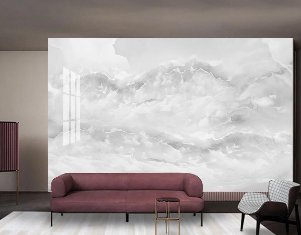 3D Pure White Tumbling Accumulation 1241 Wall Murals