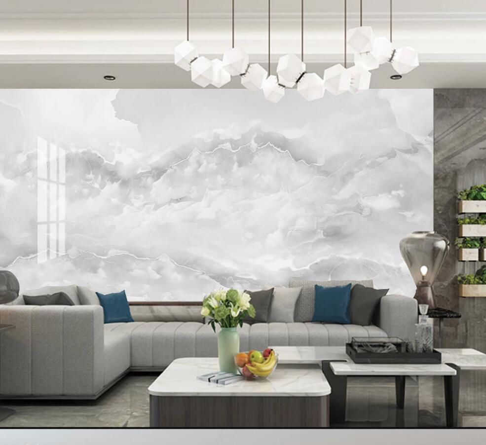 3D Pure White Tumbling Accumulation 1241 Wall Murals