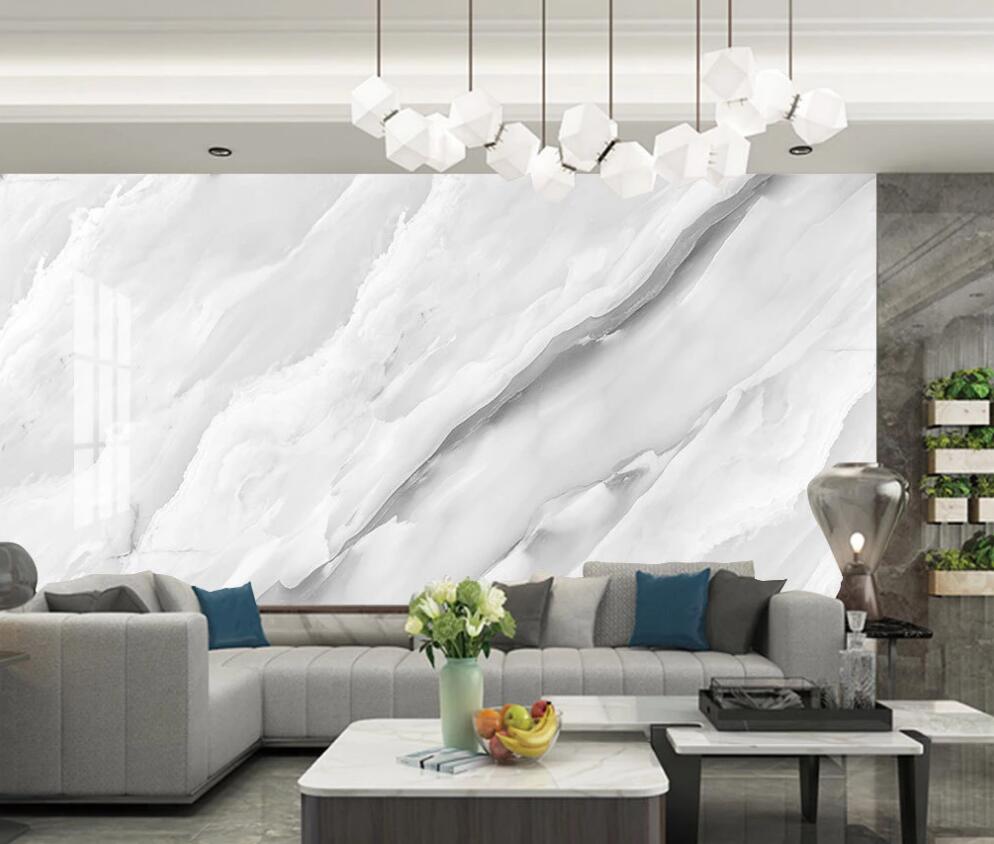 3D Pure White Cascade 1239 Wall Murals