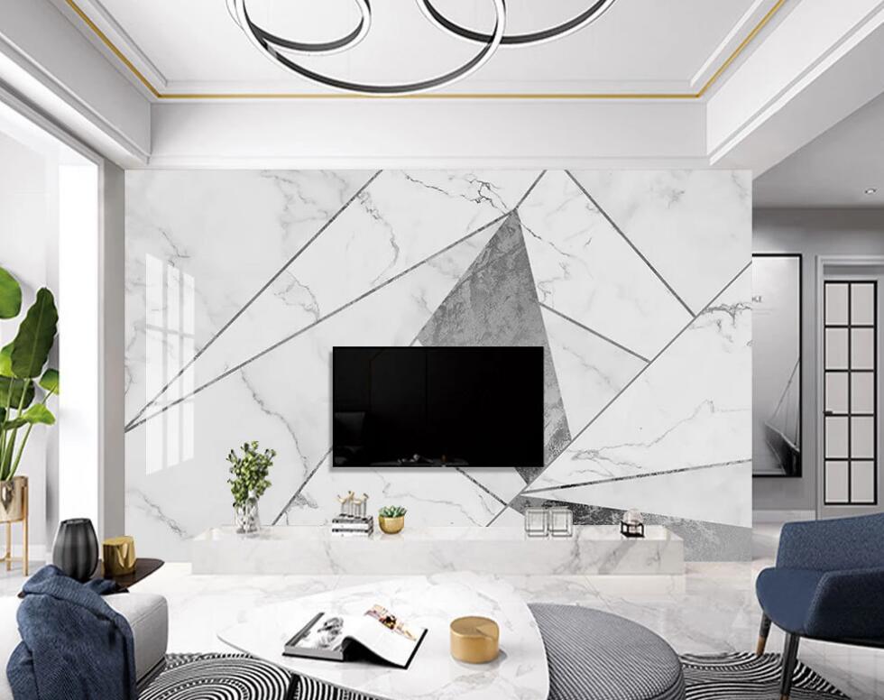 3D Three-color Irregular Graphics 1296 Wall Murals