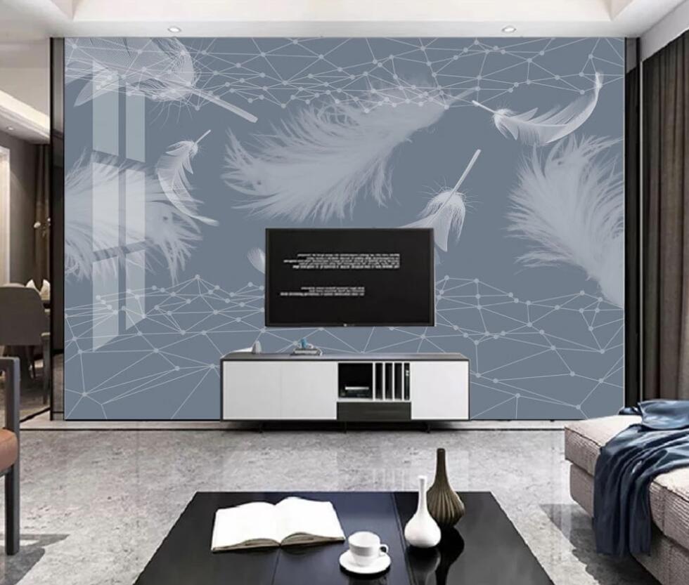 3D Elegant Feathers 1270 Wall Murals