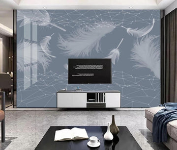 3D Elegant Feathers 1270 Wall Murals