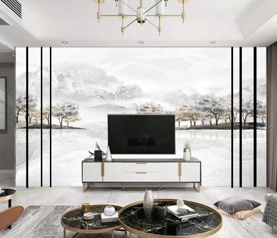 3D White And Elegant Landscape 1264 Wall Murals