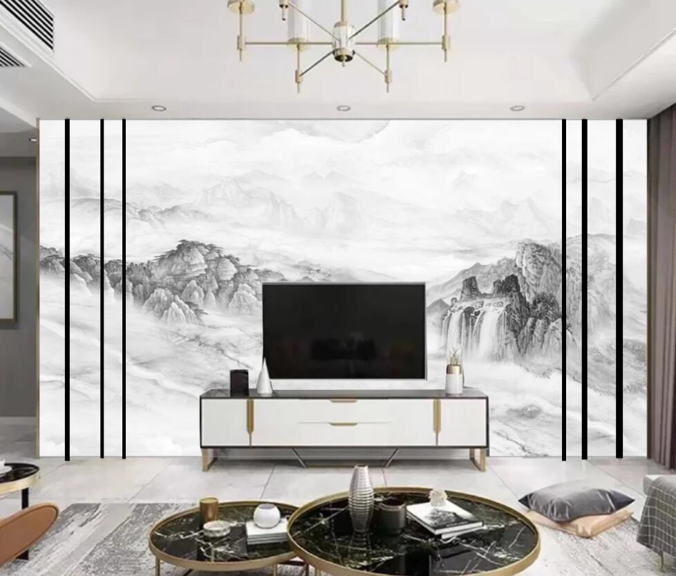 3D Winding Beautiful And Elegant Mountains 1255 Wall Murals