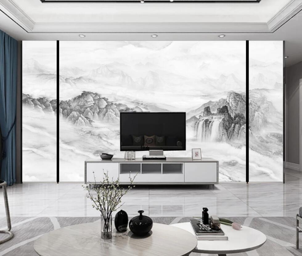 3D Winding Beautiful And Elegant Mountains 1255 Wall Murals