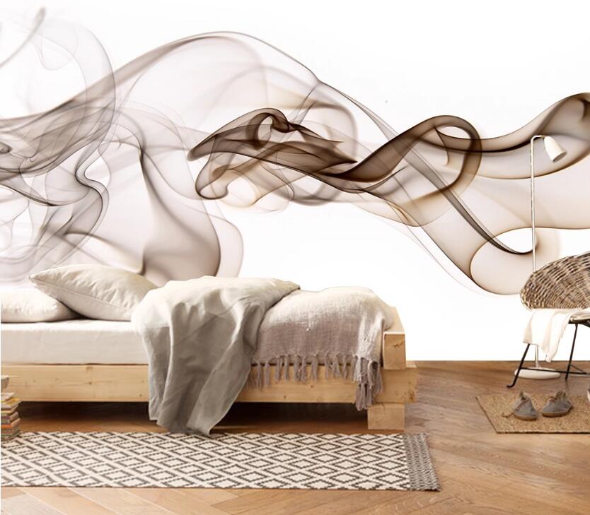 3D Brown Flowing Ribbon 2361 Wall Murals