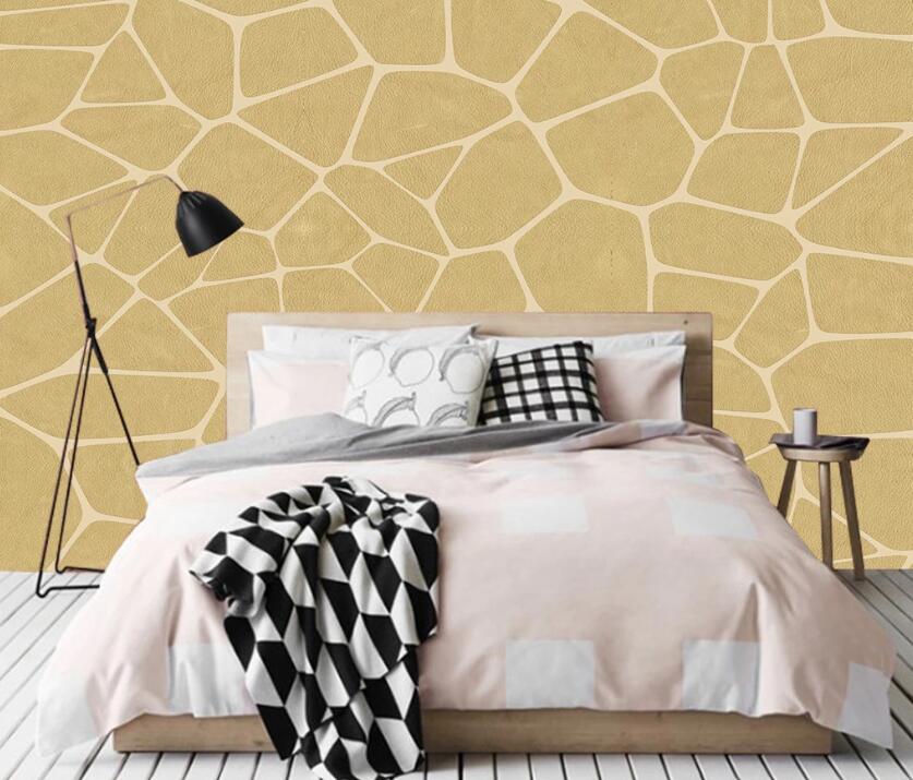 3D Yellow Geometric Stitching 2358 Wall Murals