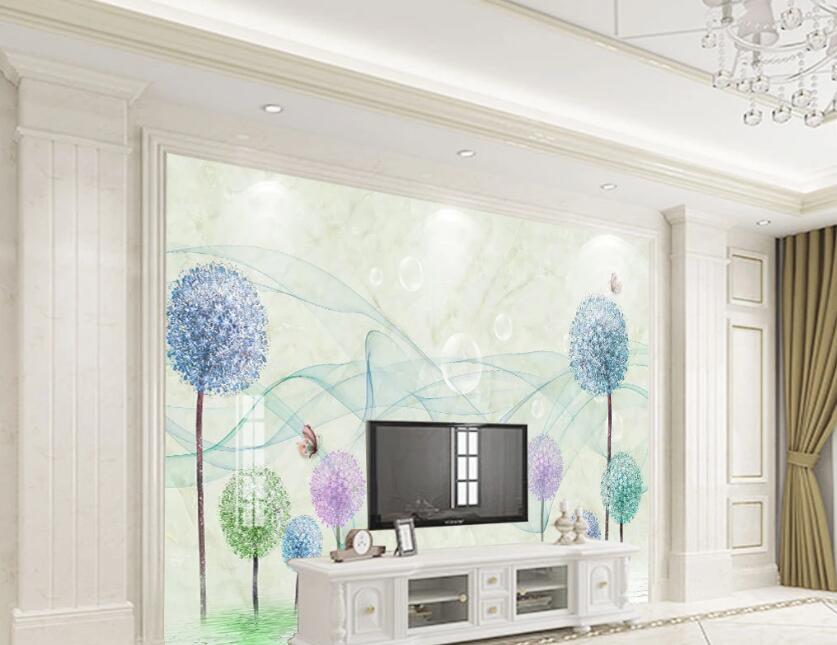 3D Flowers In Four Colors 2357 Wall Murals