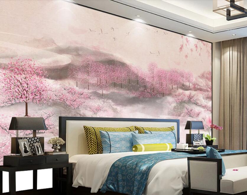 3D Wonderland Peach Blossom Forest 2336 Wall Murals
