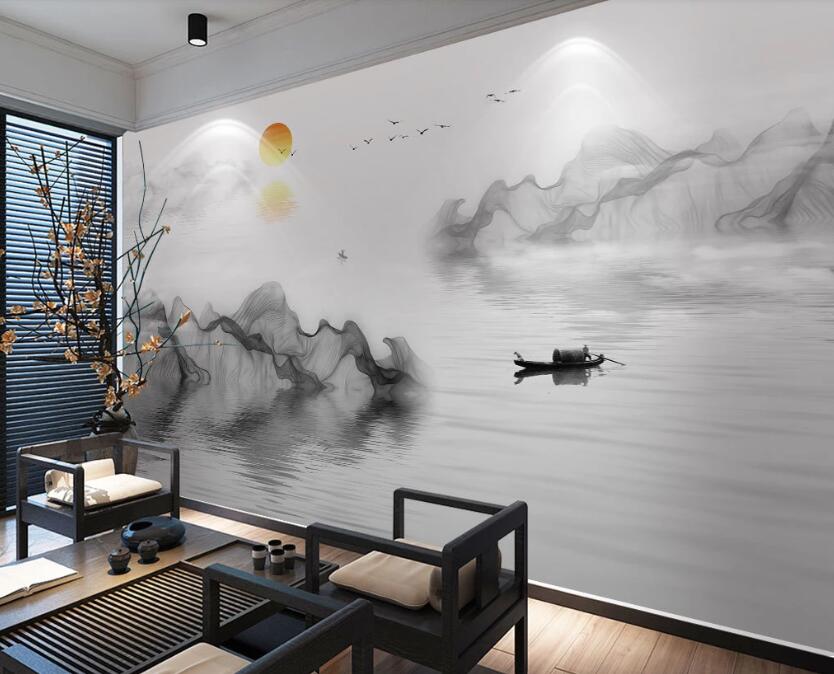 3D Light Ink Ribbon Dip Dyeing 2331 Wall Murals