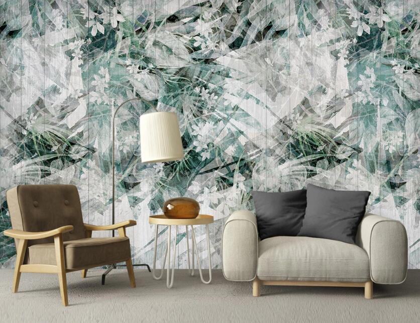 3D Elegant Green Interlaced 2586 Wall Murals