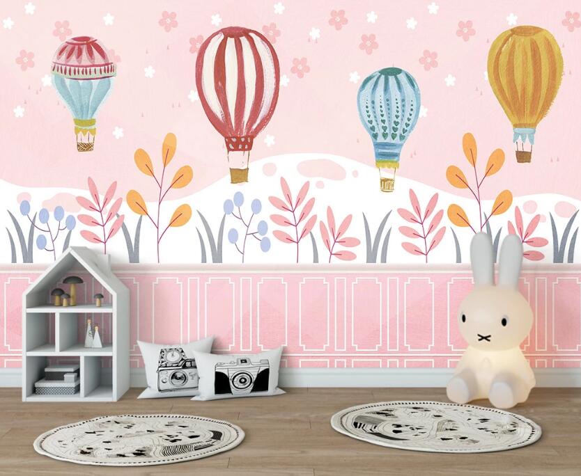 3D Cute And Funny Hot Air Balloon 2570 Wall Murals