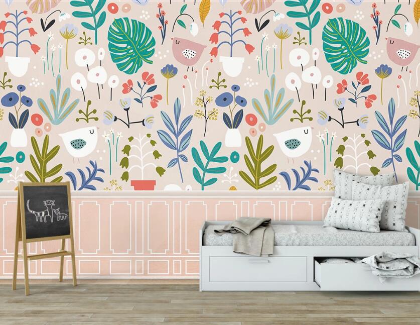 3D Color Style Leaves 2569 Wall Murals
