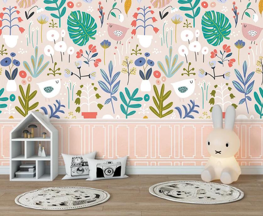 3D Color Style Leaves 2569 Wall Murals