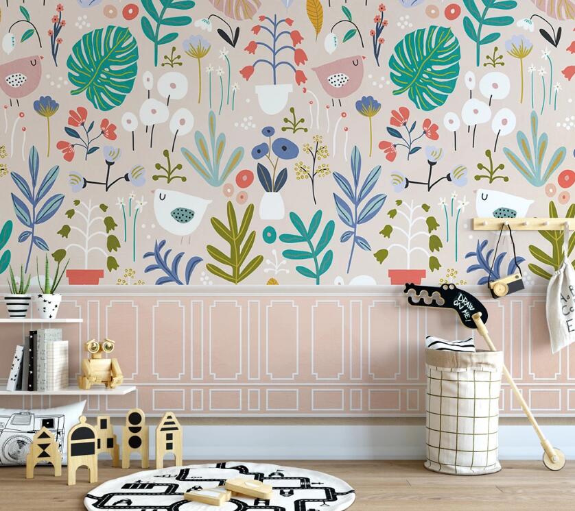 3D Color Style Leaves 2569 Wall Murals