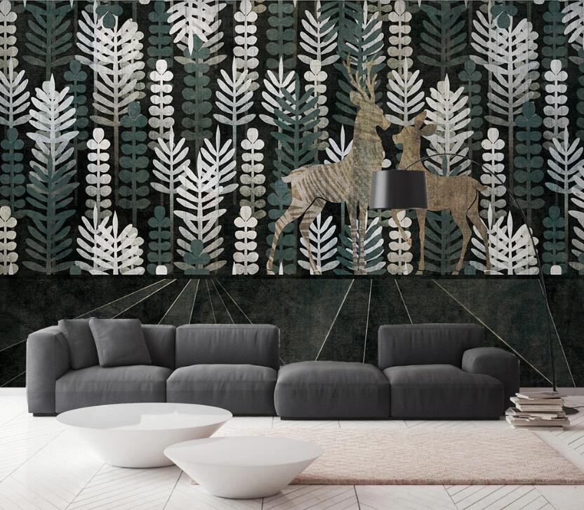 3D White And Green Hard Arranged Leaves 2567 Wall Murals
