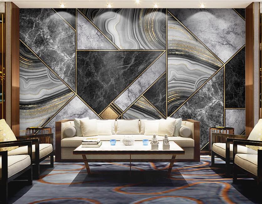 3D Grey And Black Texture Interlaced 2559 Wall Murals