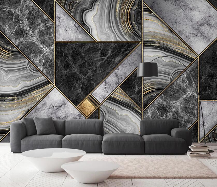 3D Grey And Black Texture Interlaced 2559 Wall Murals