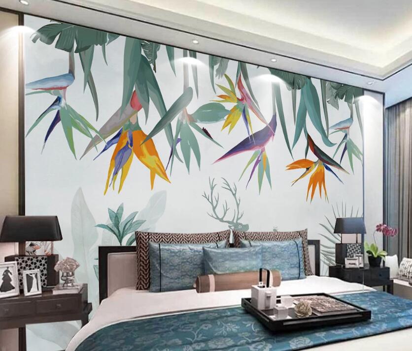3D Brightly Colored Leaf Tips 2547 Wall Murals
