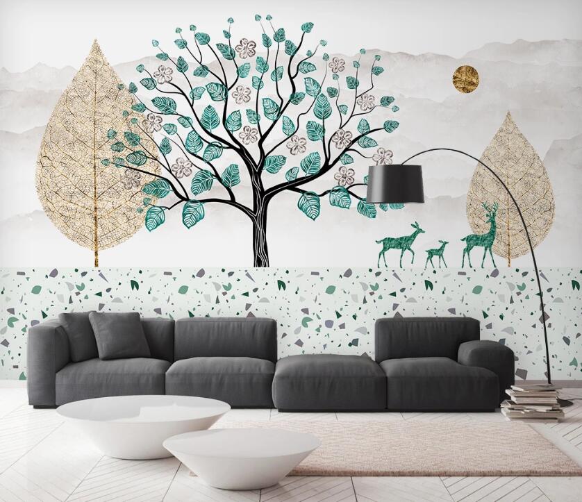 3D Quiet And Strange Beautiful Tree 2534 Wall Murals