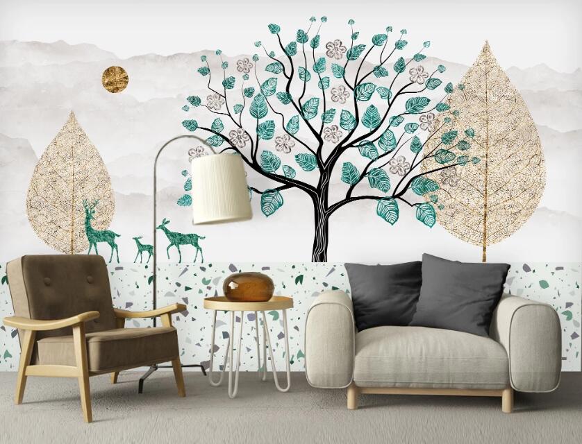 3D Quiet And Strange Beautiful Tree 2534 Wall Murals
