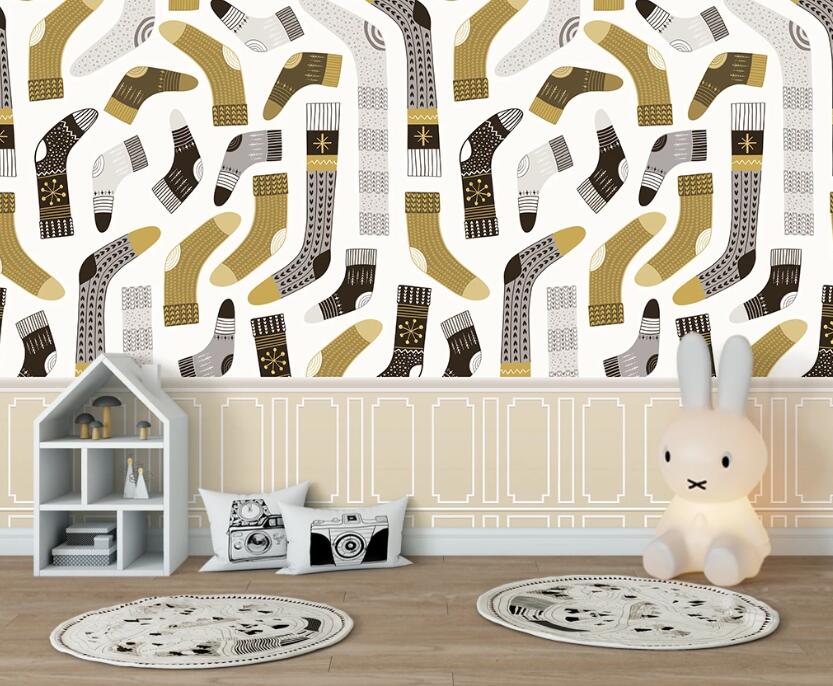 3D Creative Cute Socks 2519 Wall Murals