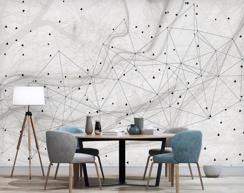 3D Black Dot Line Link 2485 Wall Murals