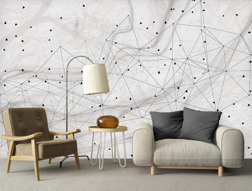 3D Black Dot Line Link 2485 Wall Murals