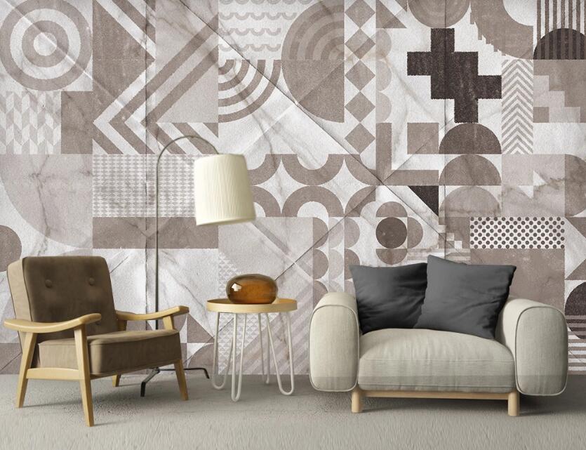 3D Light Brown Pattern Distribution 2480 Wall Murals