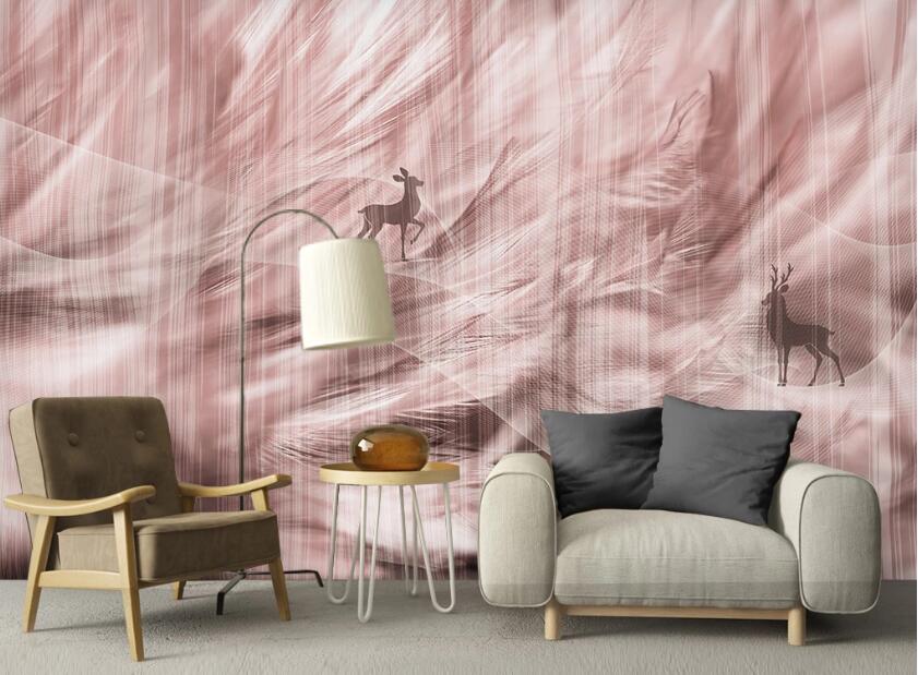 3D Deep Pink Texture Feathers 2477 Wall Murals