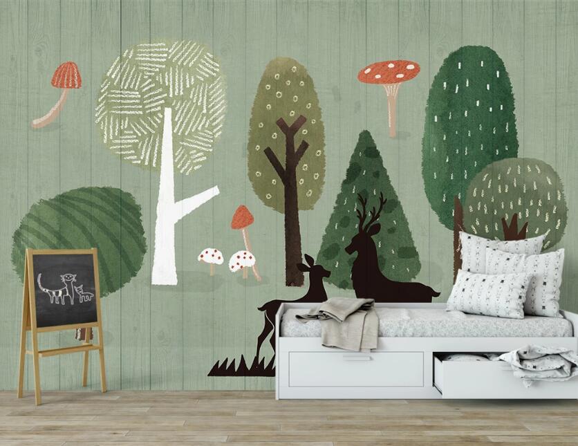 3D Cute And Interesting Trees 2474 Wall Murals